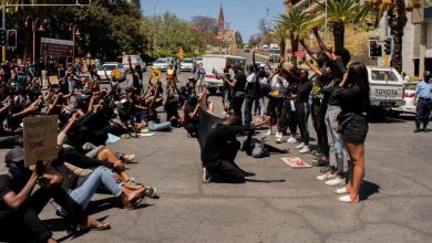 Shut It Down Namibia Protest: Image obtained from CNN